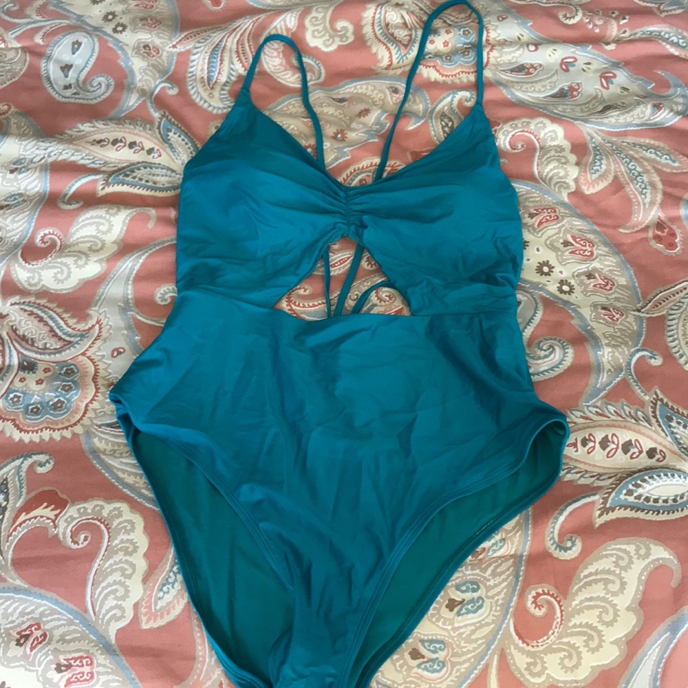 Turquoise Keyhole One Piece